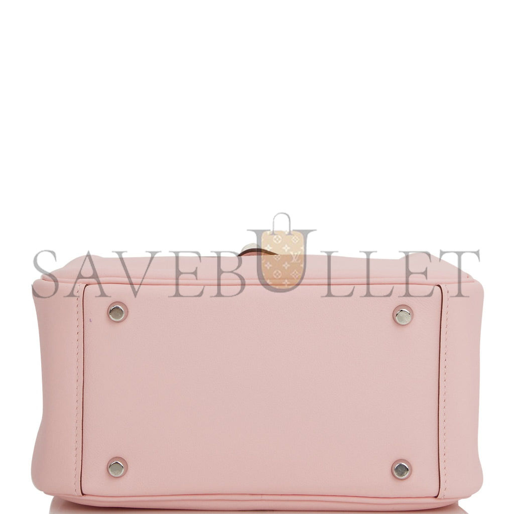 HERMES MASTER LINDY MINI 19 BAG SWIFT PALLADIUM HARDWARE (19*12*9.5cm)