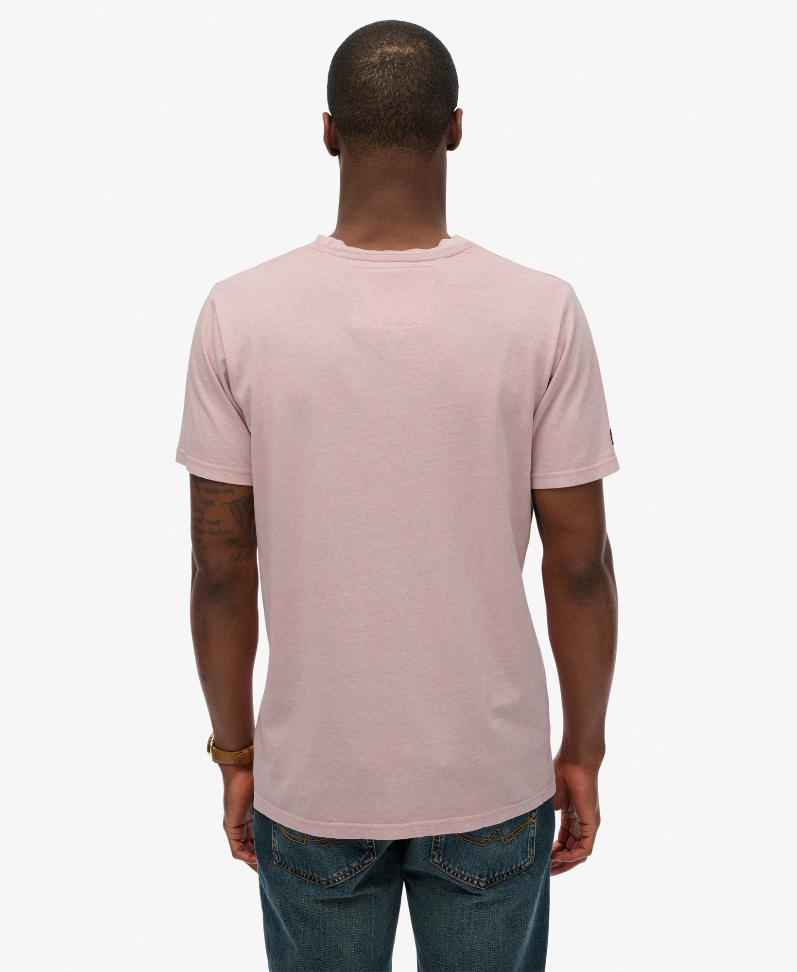 Athletic Emboss Relaxed Tee | Dusky Pink