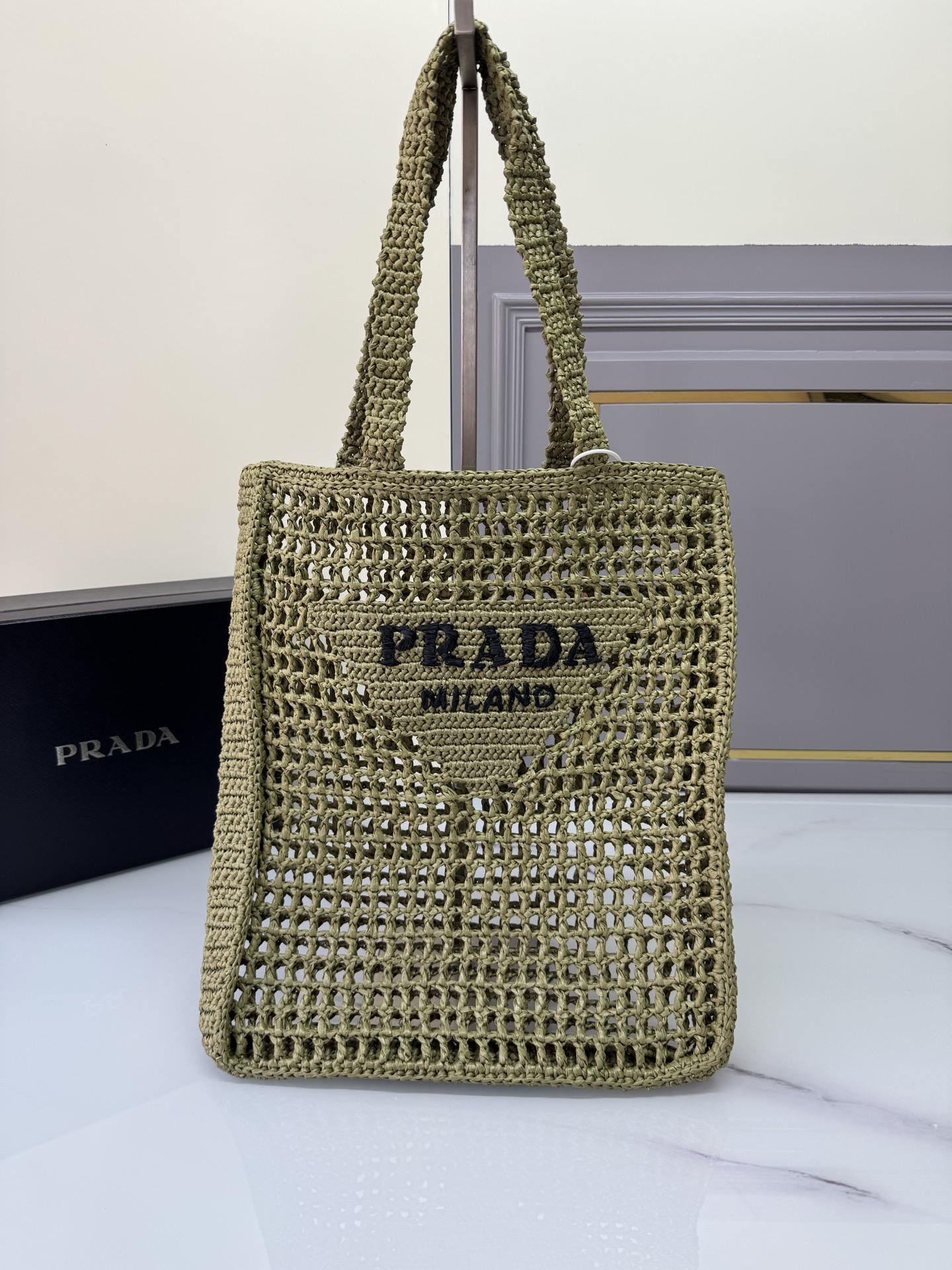 Top PRADA Weave Tote Bag 38x36x3cm - 3 Colour