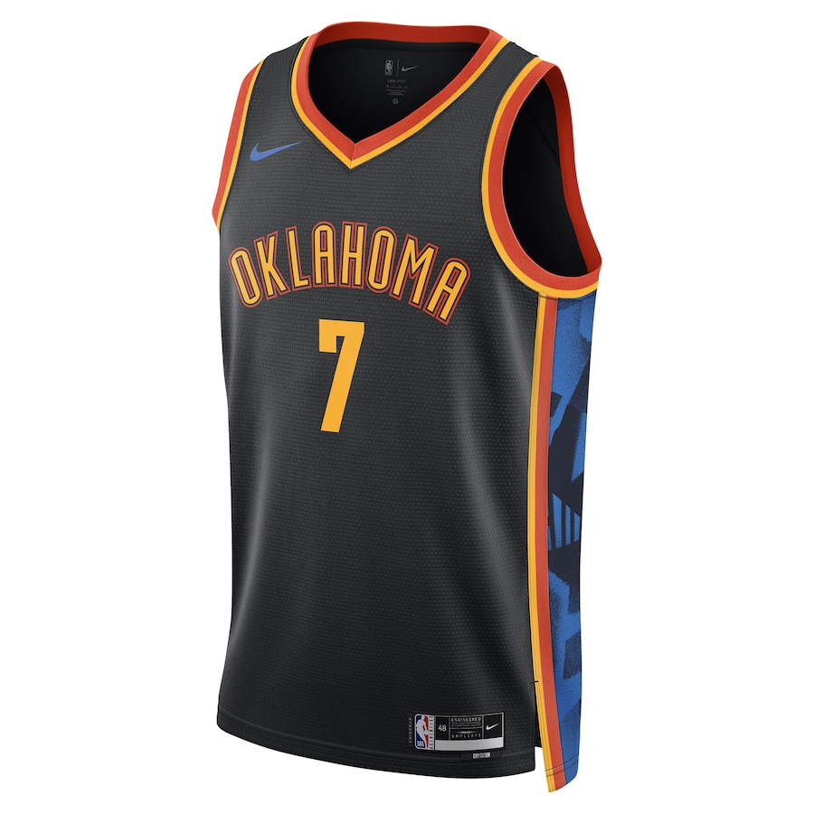 Oklahoma City Thunder Chet Holmgren Black 2024/25  Jersey - City Edition