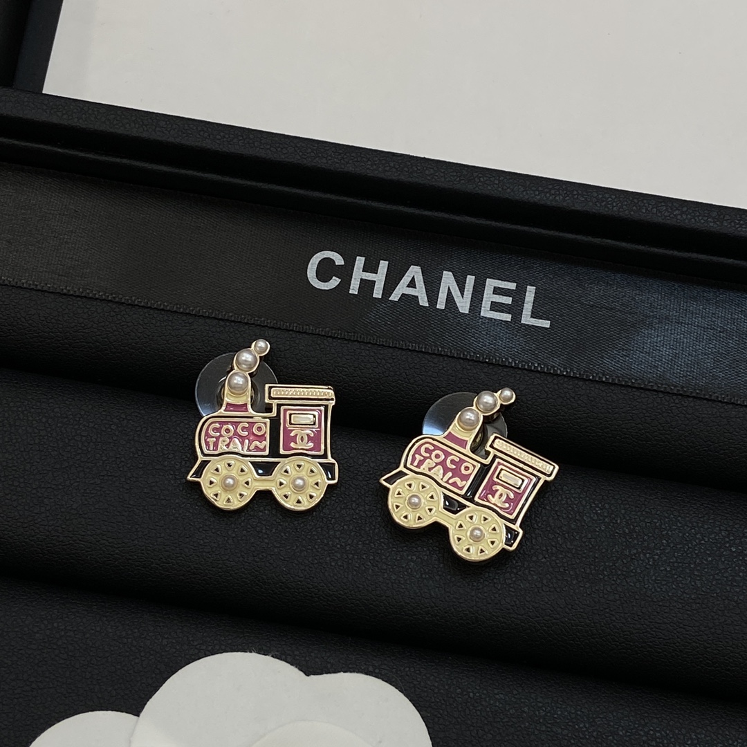 TOP CHANEL Earrings - Gold&Pink