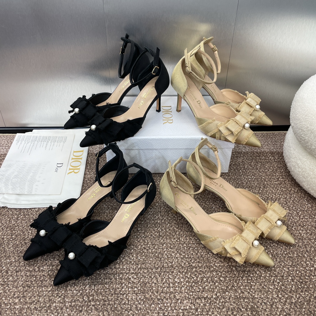 TOP Christian Dior J'ADIOR Tassel Ribbon Pumps with Pearl - 2 Color