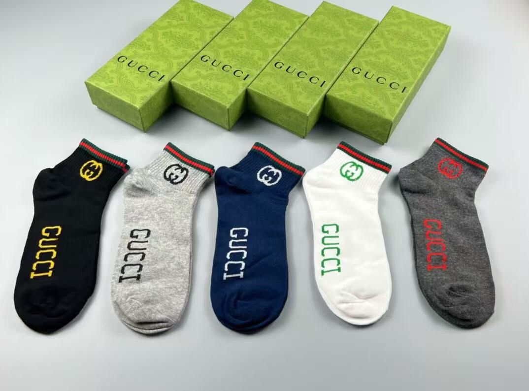 TOP GUCCI Socks - 5 Pieces as a Set