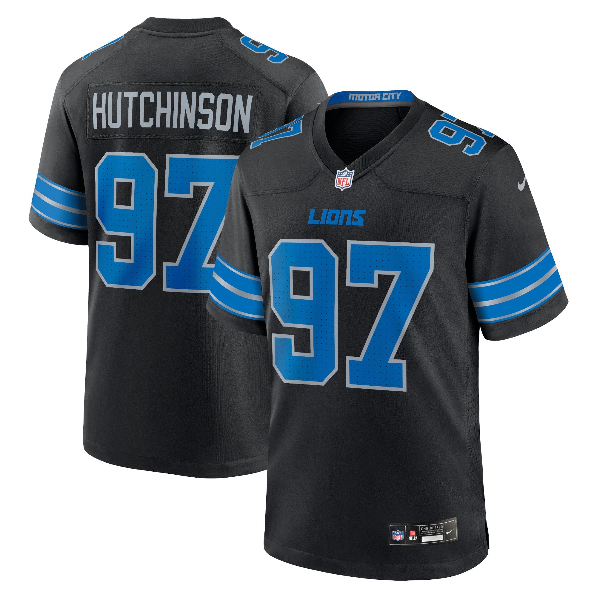 Aidan Hutchinson Detroit Lions  2nd Alternate Game Jersey - Black