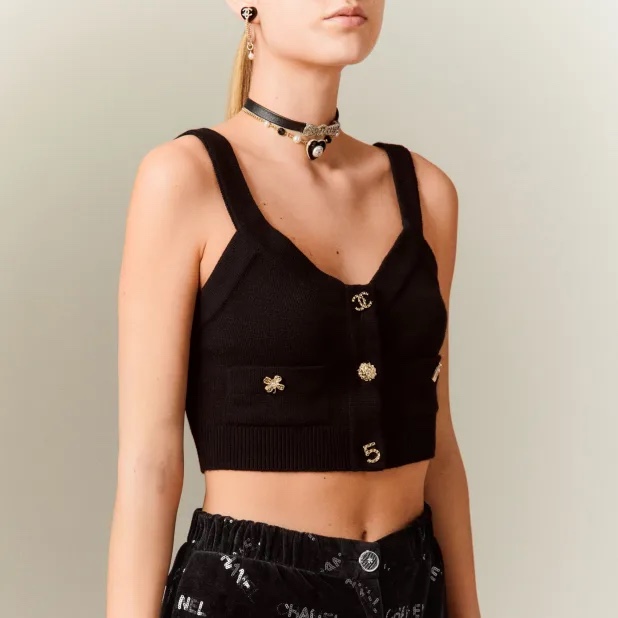 TOP CHANEL CC Earrings- Black