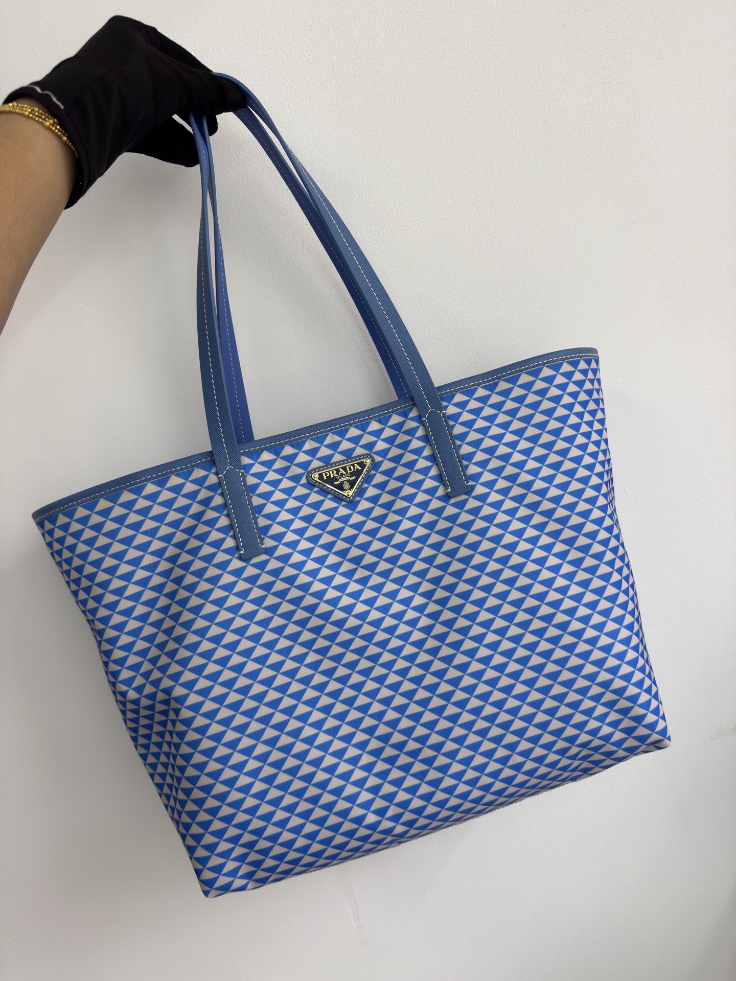 TOP PRADA Tessuto Triangulum Tote Bag 33*29*14cm - 4 Colour