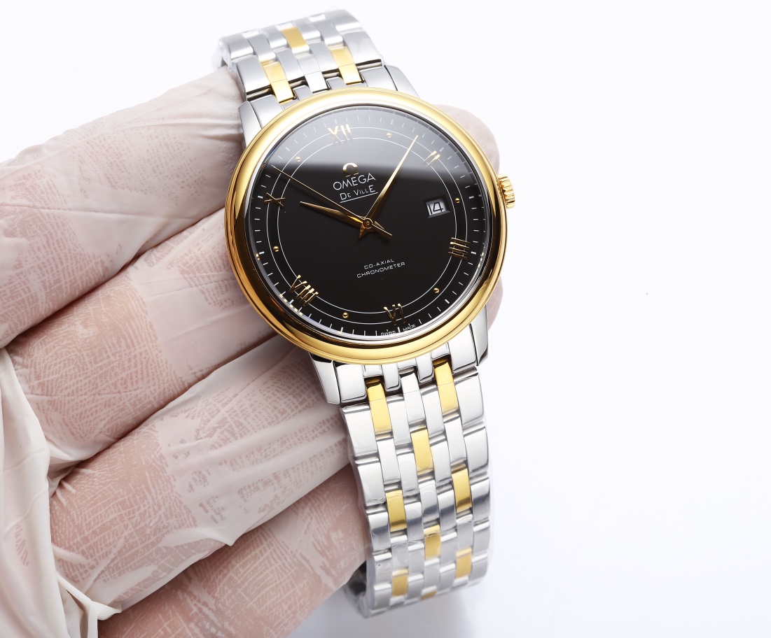 TOP OMEGA Sapphire Crystal Mirror Watch 39.5 mm - 3 Colors