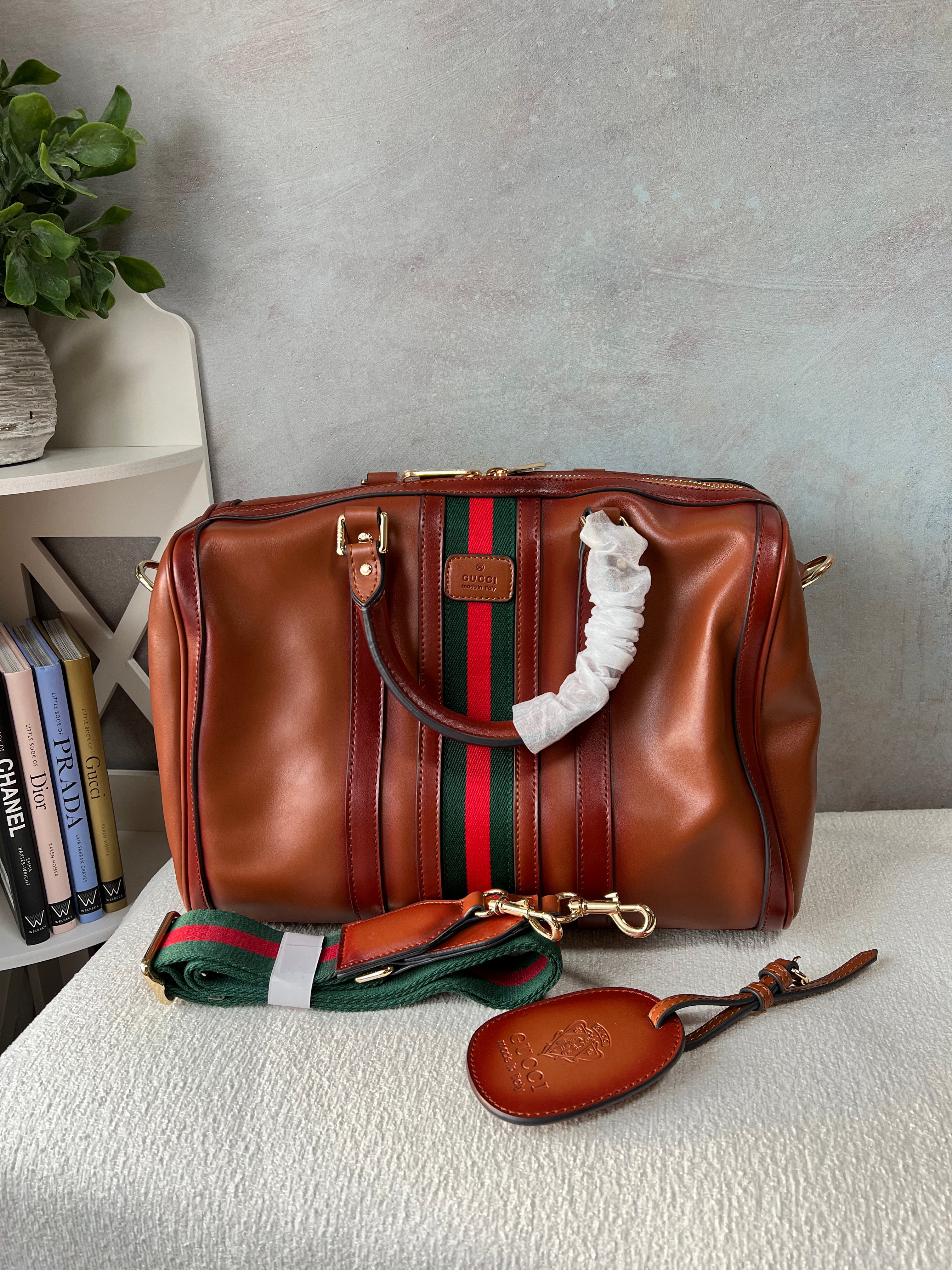 TOP GUCCI G*G Boston Bag - Brown