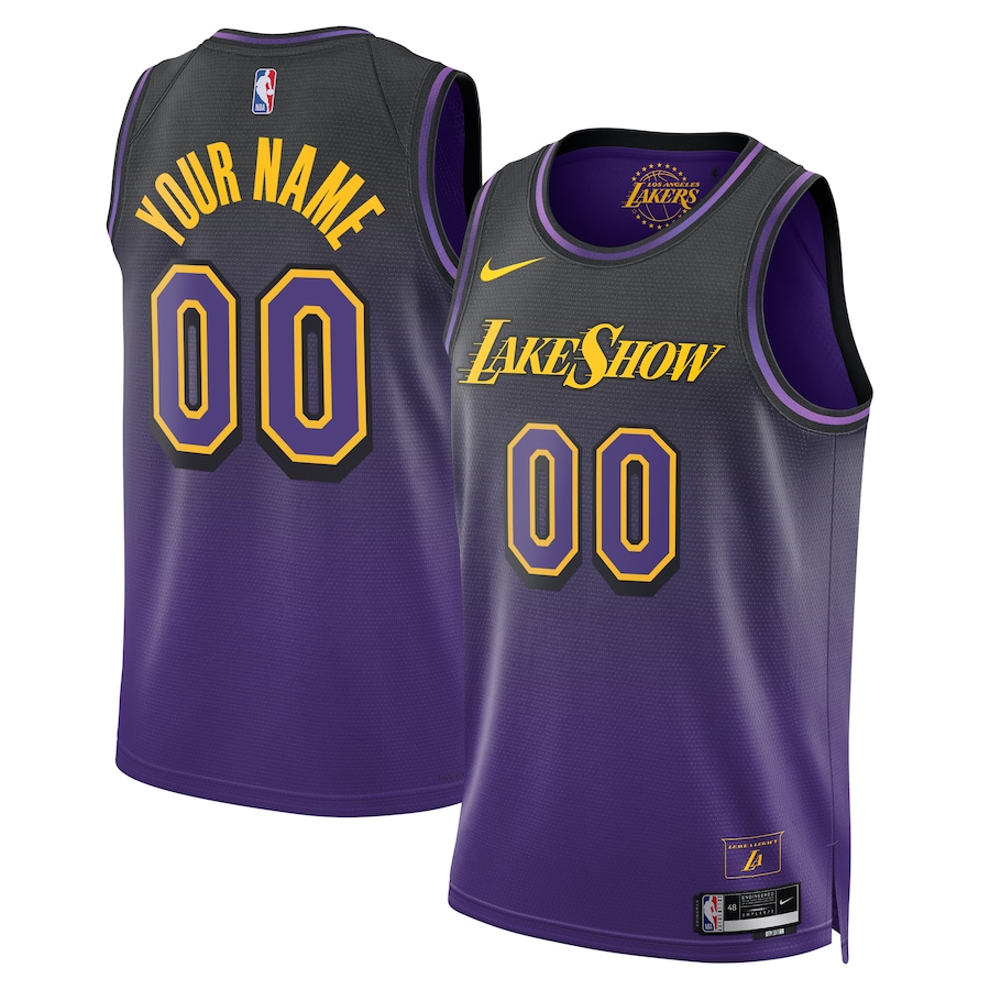 Unisex Los Angeles Lakers Purple 2024/25 Custom Swingman Jersey - City Edition