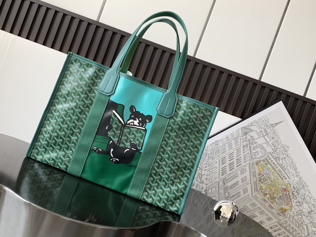 TOP Goyard Villette Tote Bag with Hulot Pattern 32x15x45cm - 4 Color