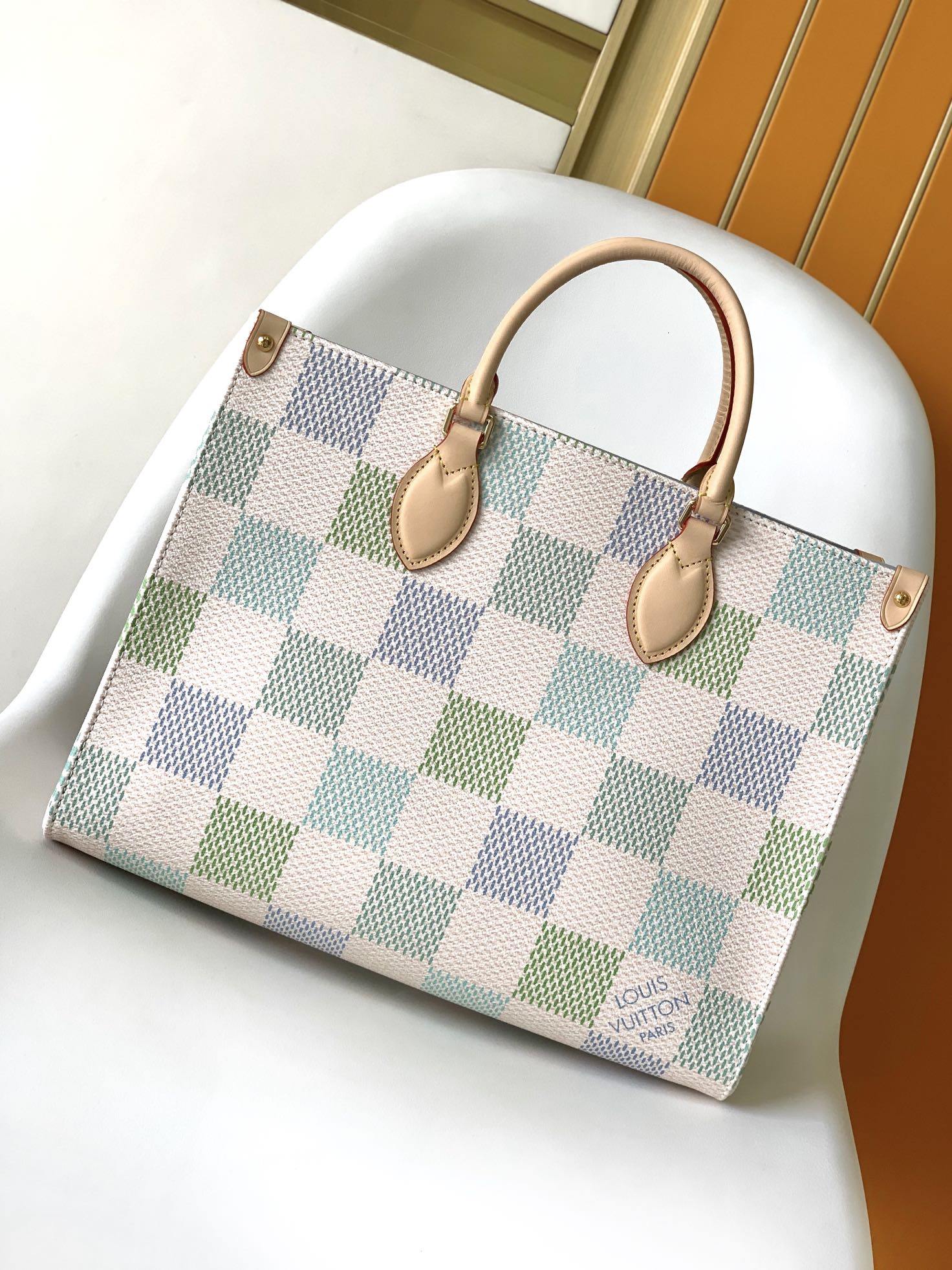 TOP Louis Vuitton LV On the GO Bags Medium Checkerboard Handbag - 35x27x14cm