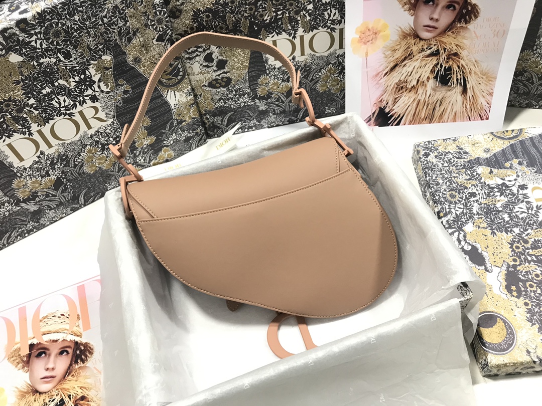 TOP Christian Dior Saddle Bag Medium - 25.5x20x6.5cm - Naked Color