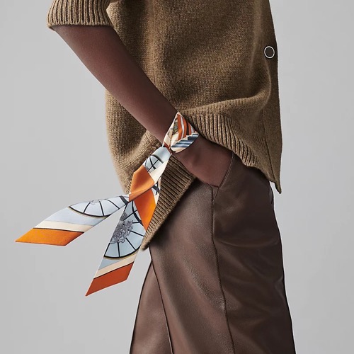 TOP HERMES Twilly Springs Springs Twilly 86 x 5 cm - Four Colours