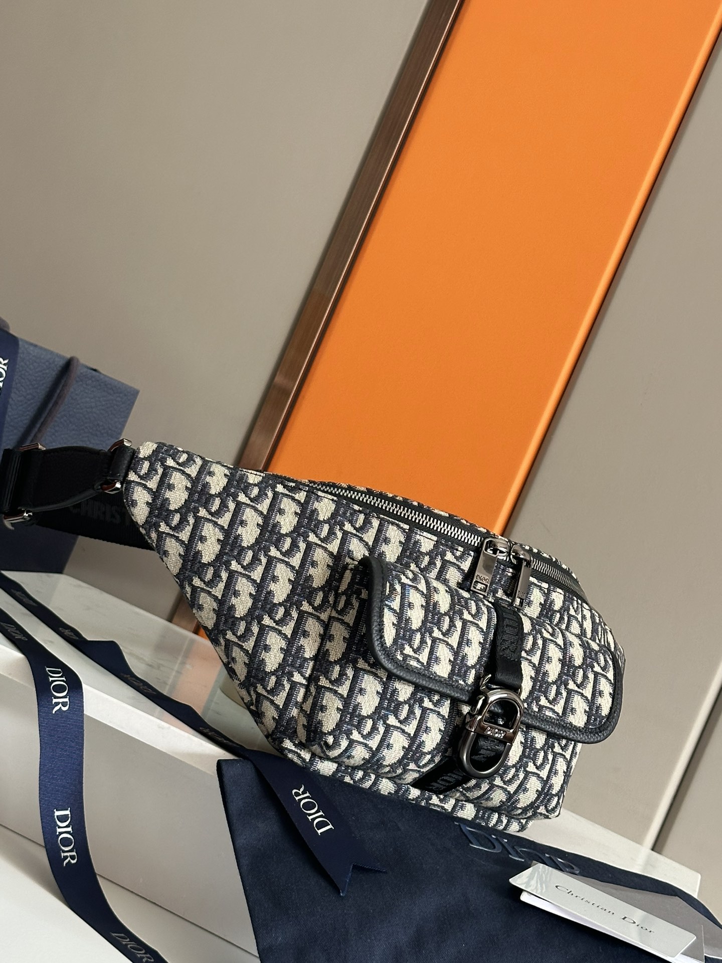TOP Christian Dior Nylon Jacquard Fanny Pack 39 x 17 x 10.5cm - 2 Colors