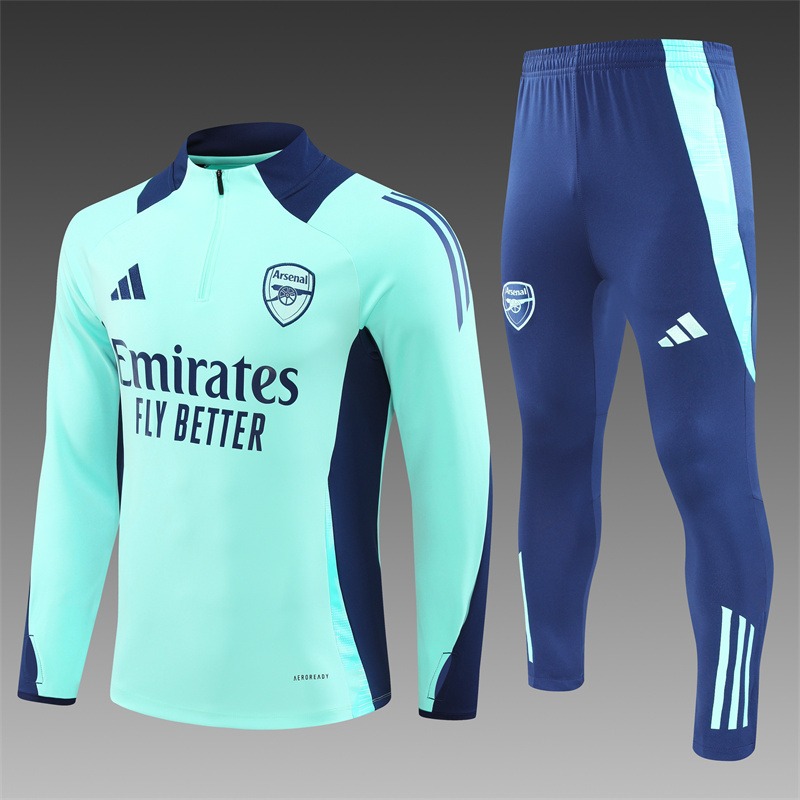 2024-25 Arsenal Blue Football Half Pull Training Suit