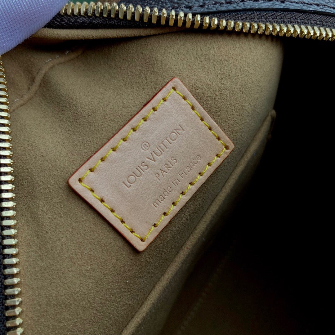 TOP Louis Vuitton LV £V Reverse Monogram Boite Chapeau Souple MM 20x22.5x8 CM-Brown