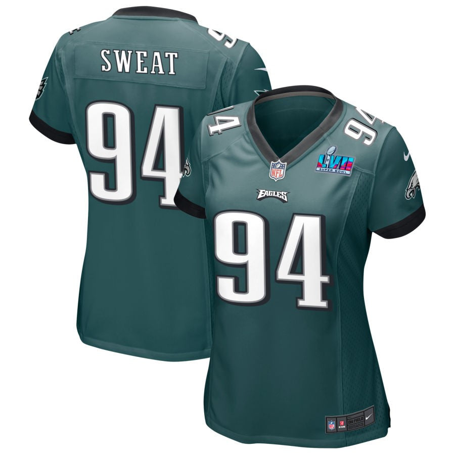 Josh Sweat Philadelphia Eagles  Women's Super Bowl LVII Game Jersey - Midnight Green