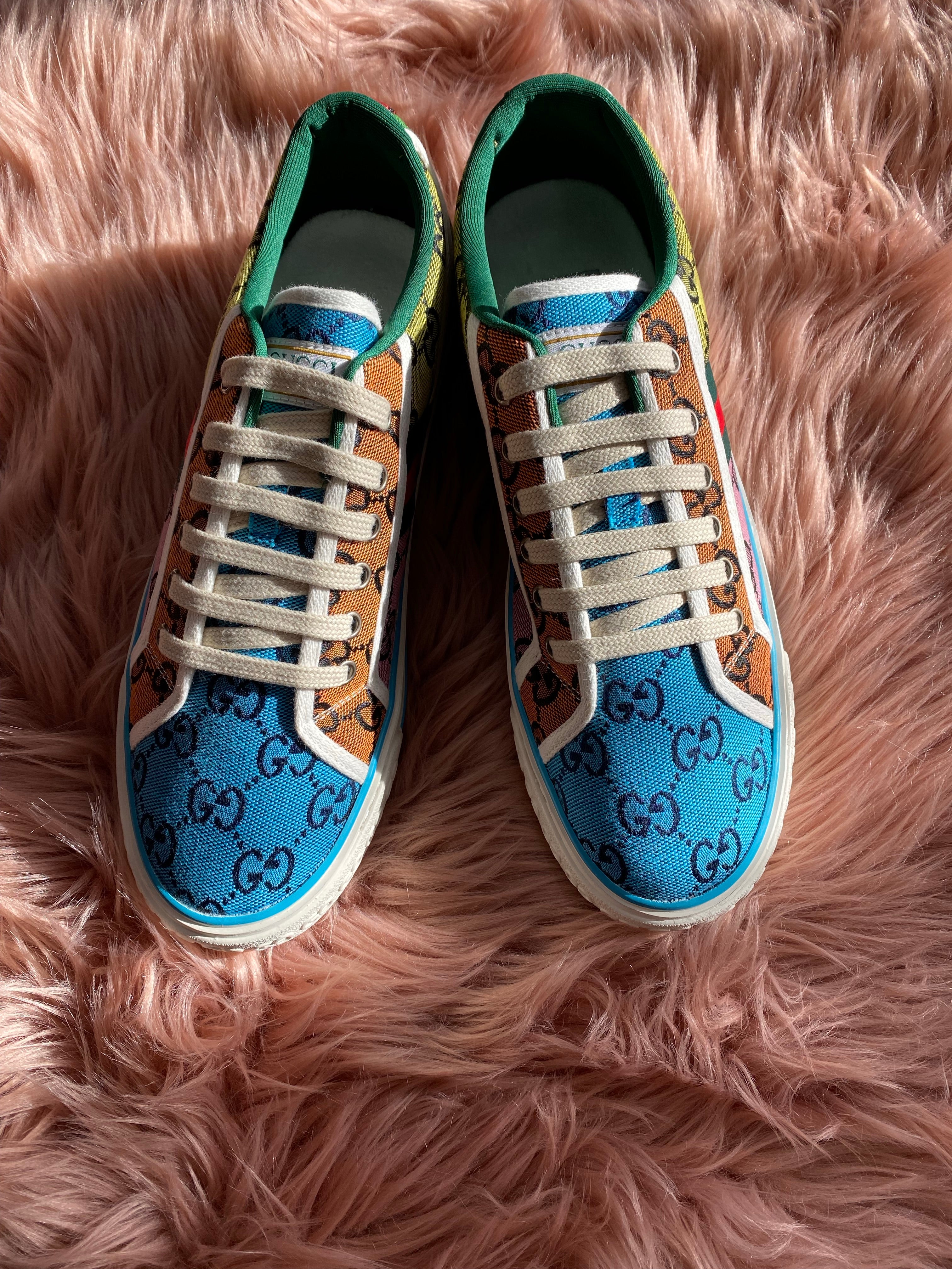 TOP GUCCI Tennis Shoes 1977 Multicolor