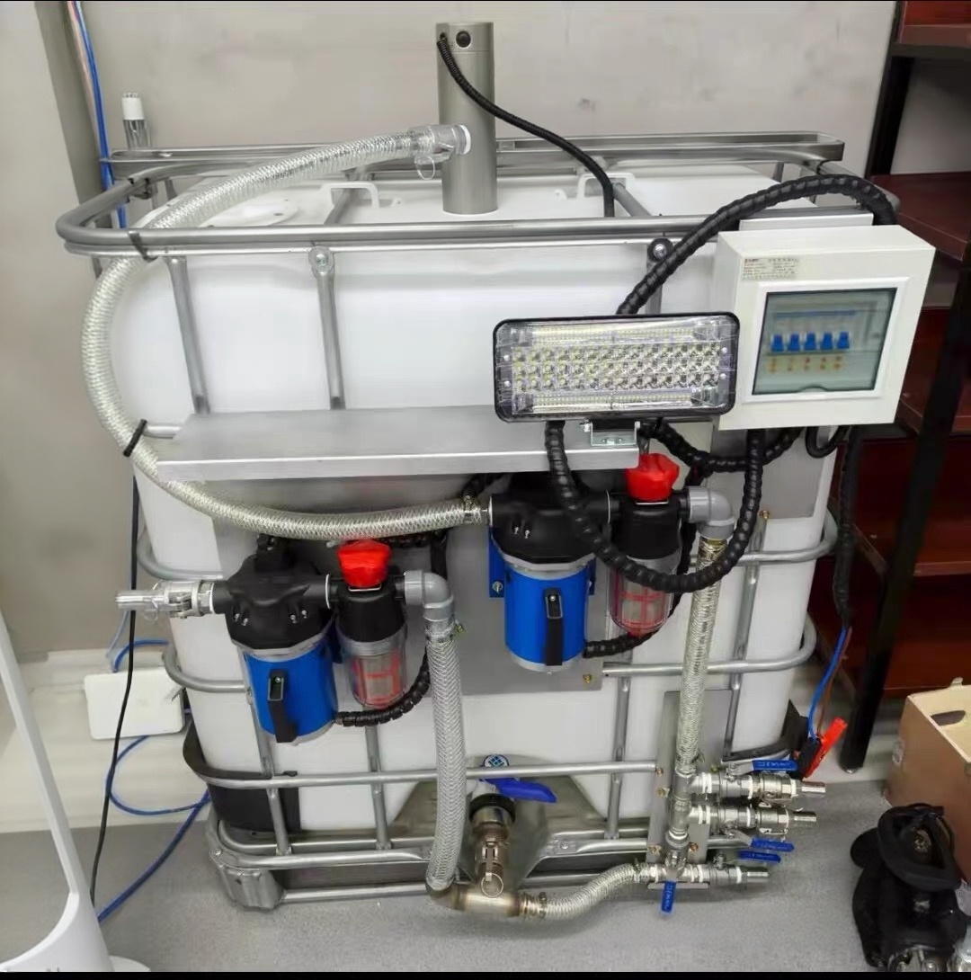 1000L IBC Tank Agricultural Mixing Filling Station 12V DC Diaphragm Pump Pesticide Mixer Tank for Spray tank Sprayer Agriculture