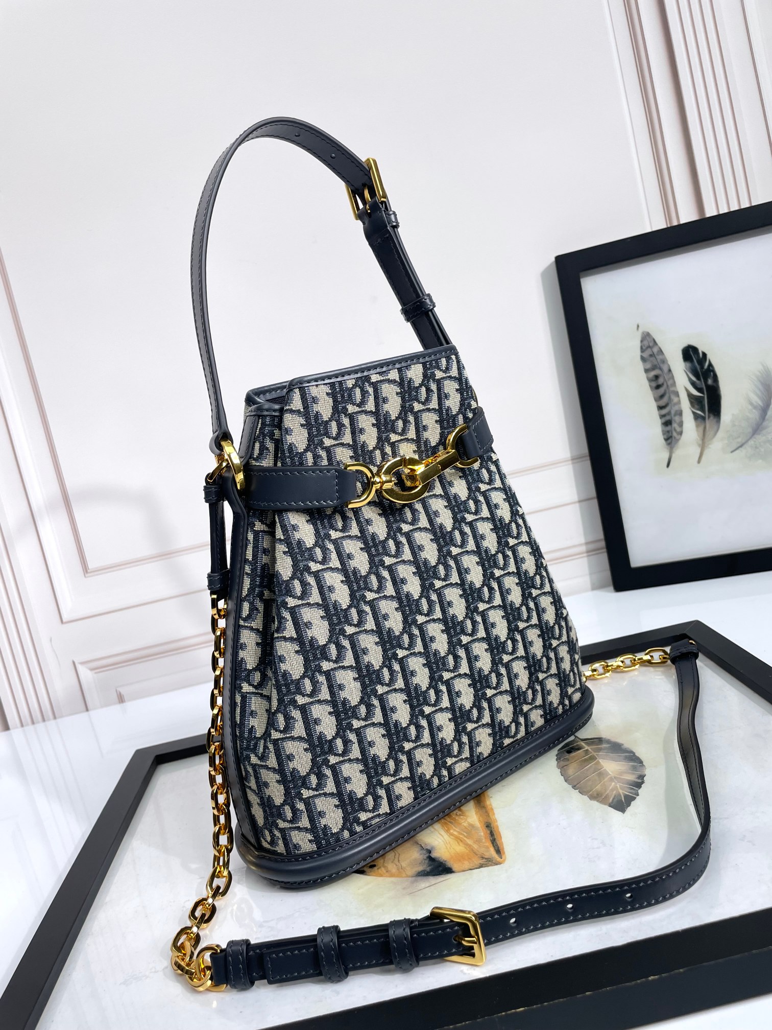 TOP Christian Dior C'est Dior Handbag 24*25.5*10cm - Navy Blue