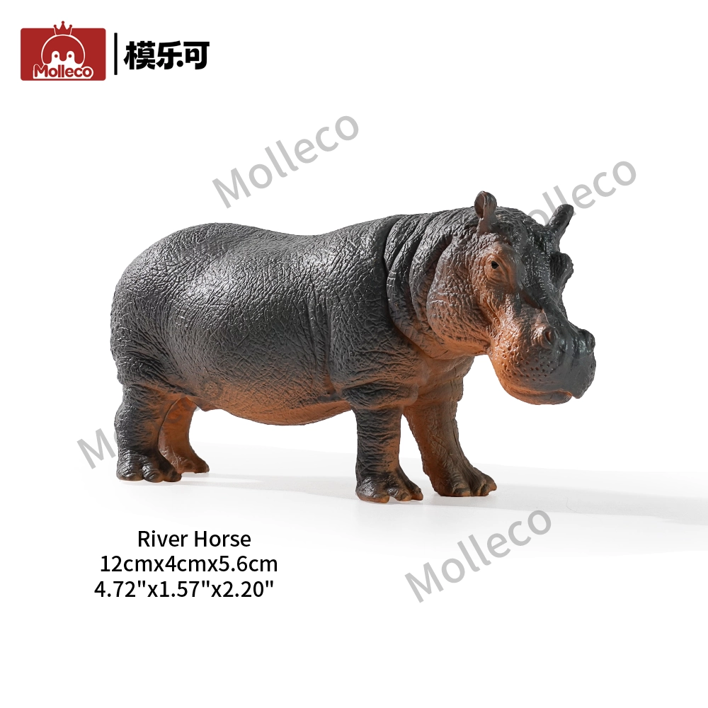 Molleco Animal Figure Toys for Kids and Children Hippopotamus CP037-5