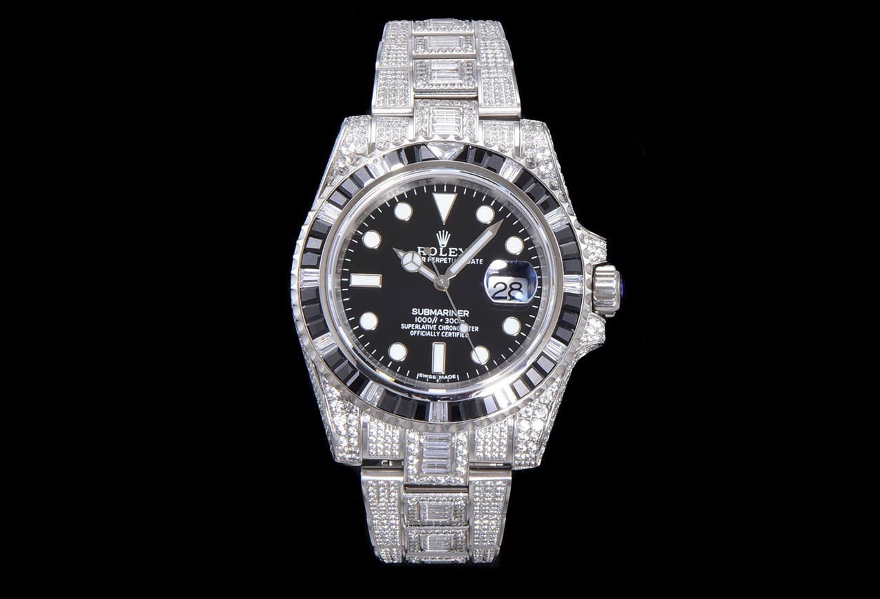 Rolex 904 Steel Submariner Luxury Full Diamond Special Edition Watch