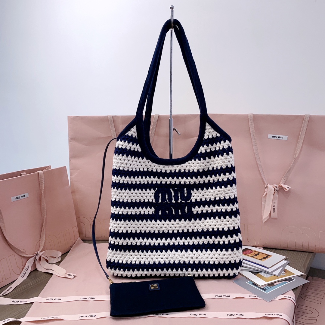 TOP Miu Miu Tote Bags 35 X 40Cm - Blue