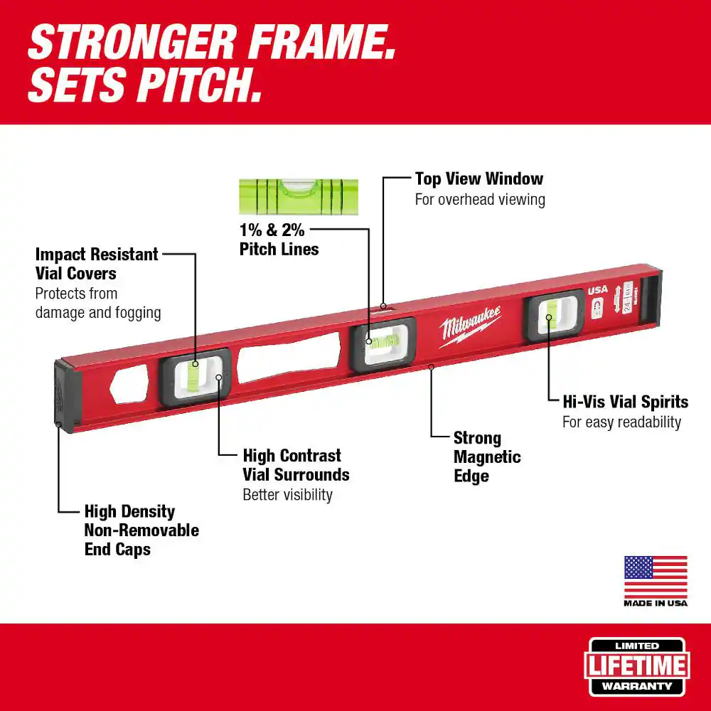 48 in. Magnetic I-Beam Level