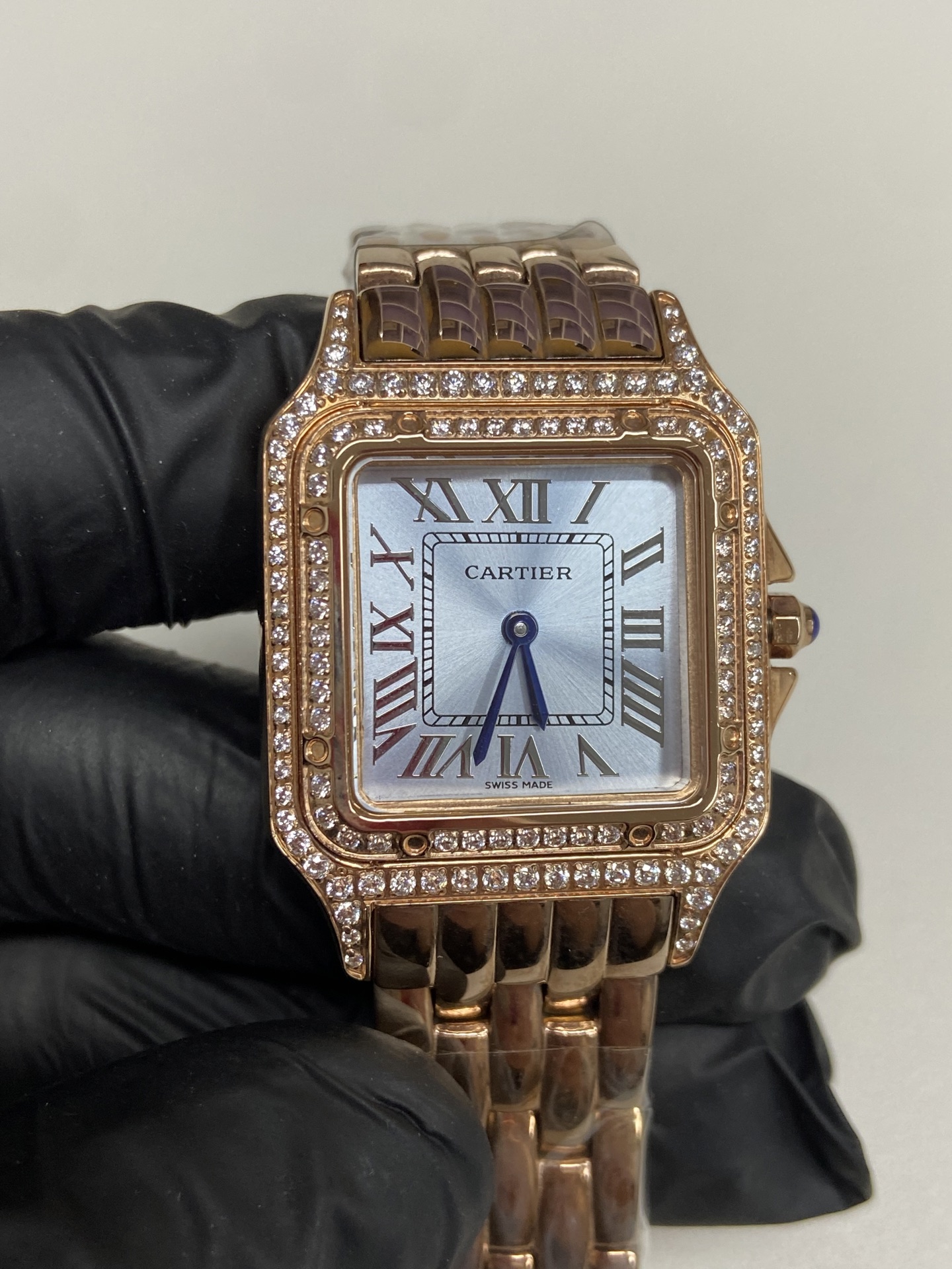 TOP Cartier Panthère de Cartier Double Diamonds Watch - Gold