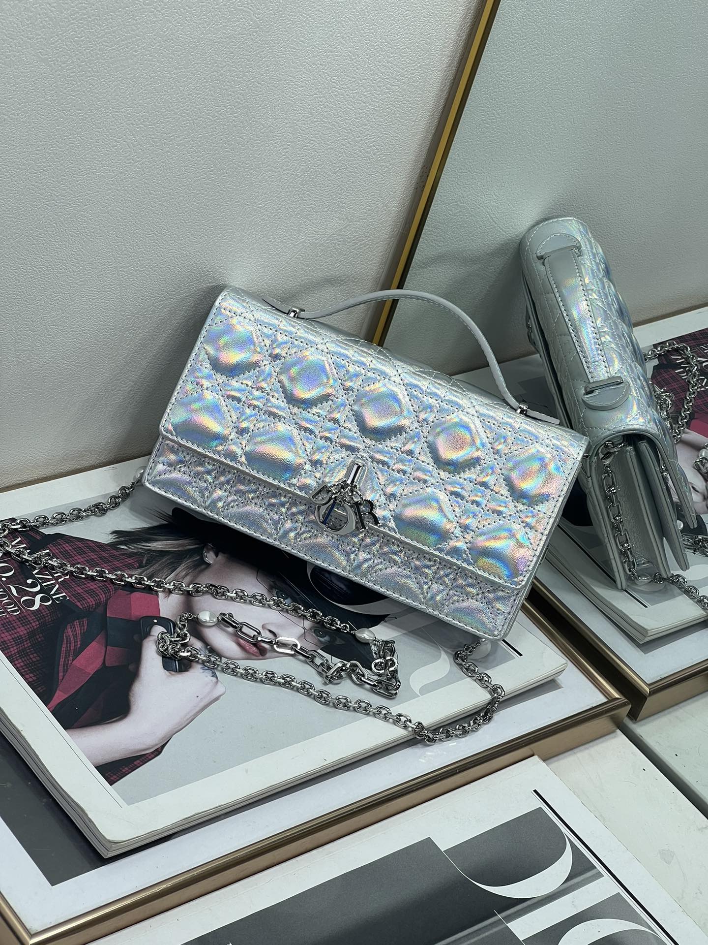 TOP Christian Dior Miss Bag Mini 21cm - Silver