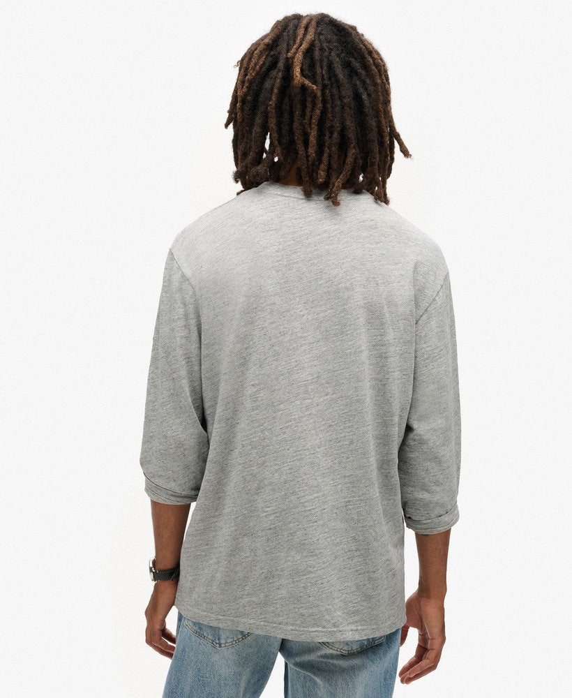 Classic Vintage Logo Graphic Long Sleeve Top | Athletic Grey Marle