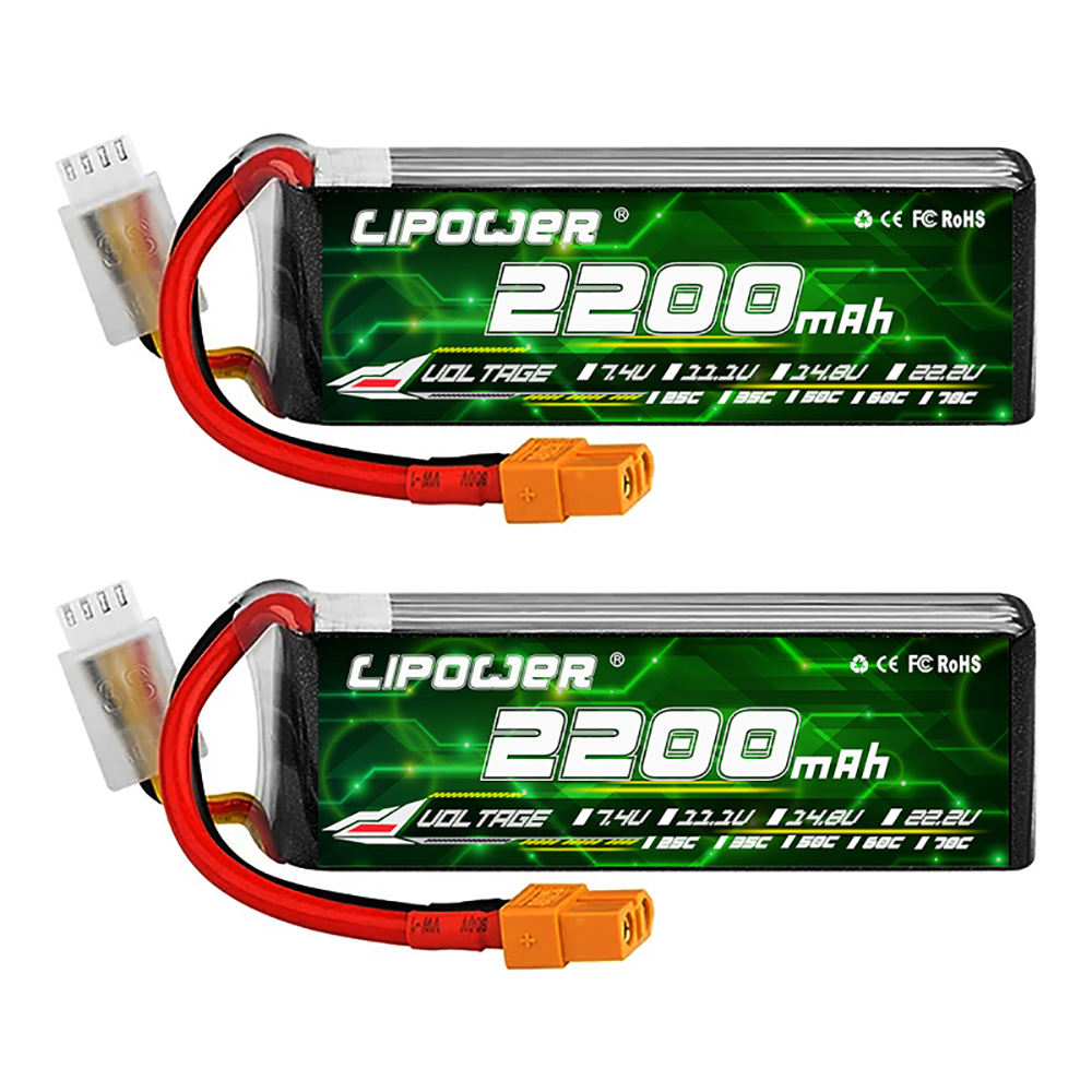 Soft shell 3S/4S/6S 22.2V 2200mAh 50C Lipo battery with XT60 plug - lipowbattery