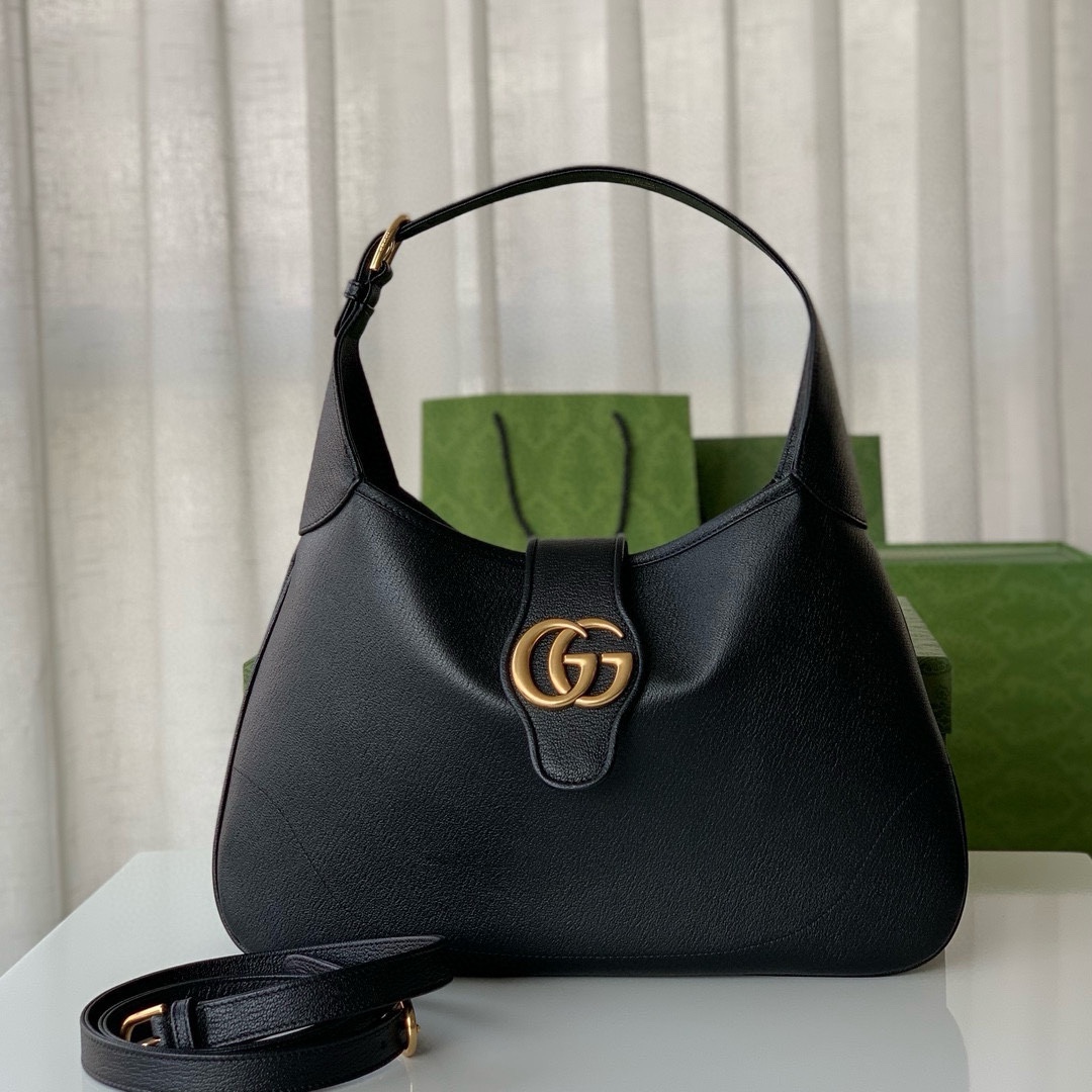 TOP GUCCI Lambskin Aphrodite Series Medium Crescent Shoulder Handbags 39X38X2CM - 4 Colour