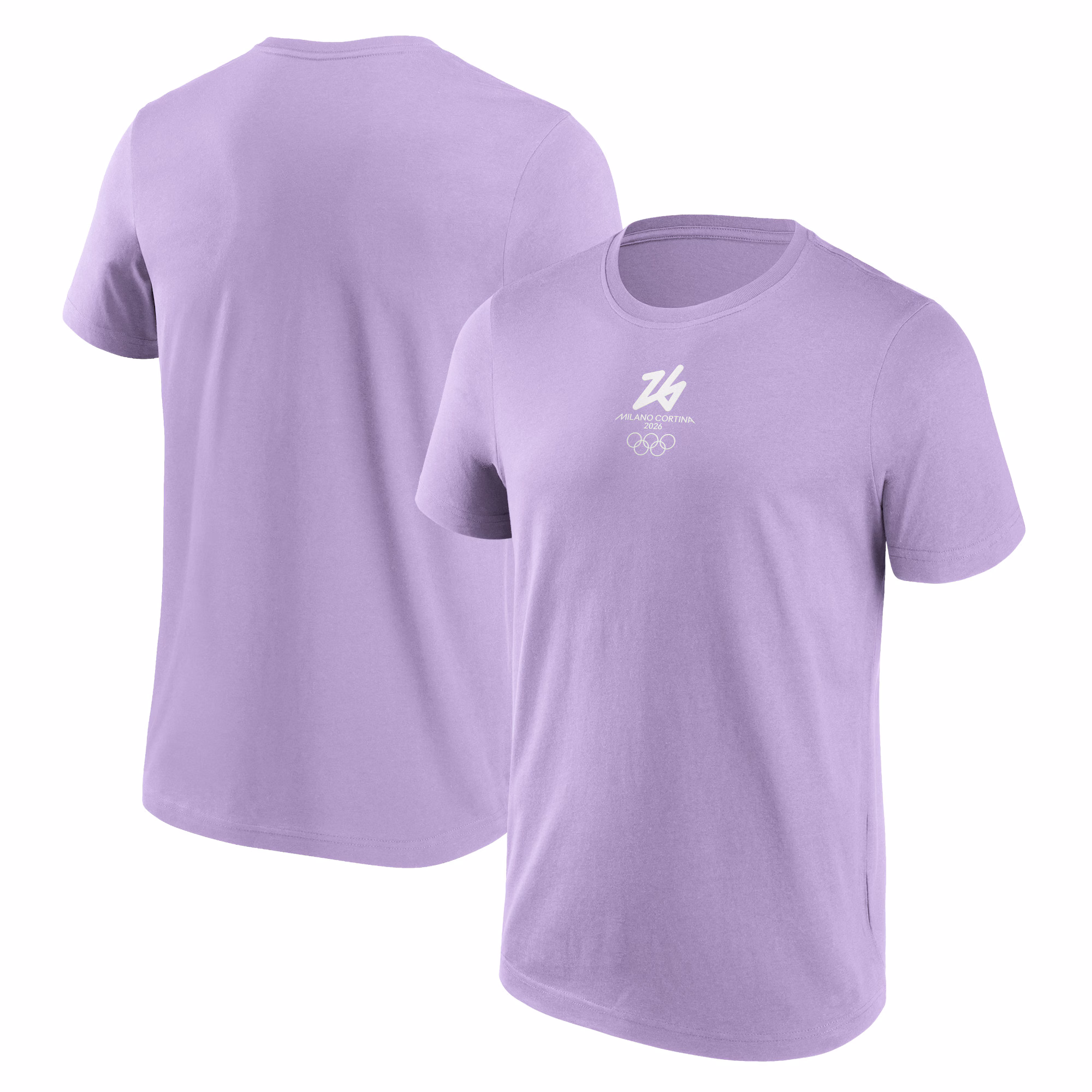 Milano Cortina 2026 Olympics Fashion Mono Logo Graphic T-Shirt - Purple