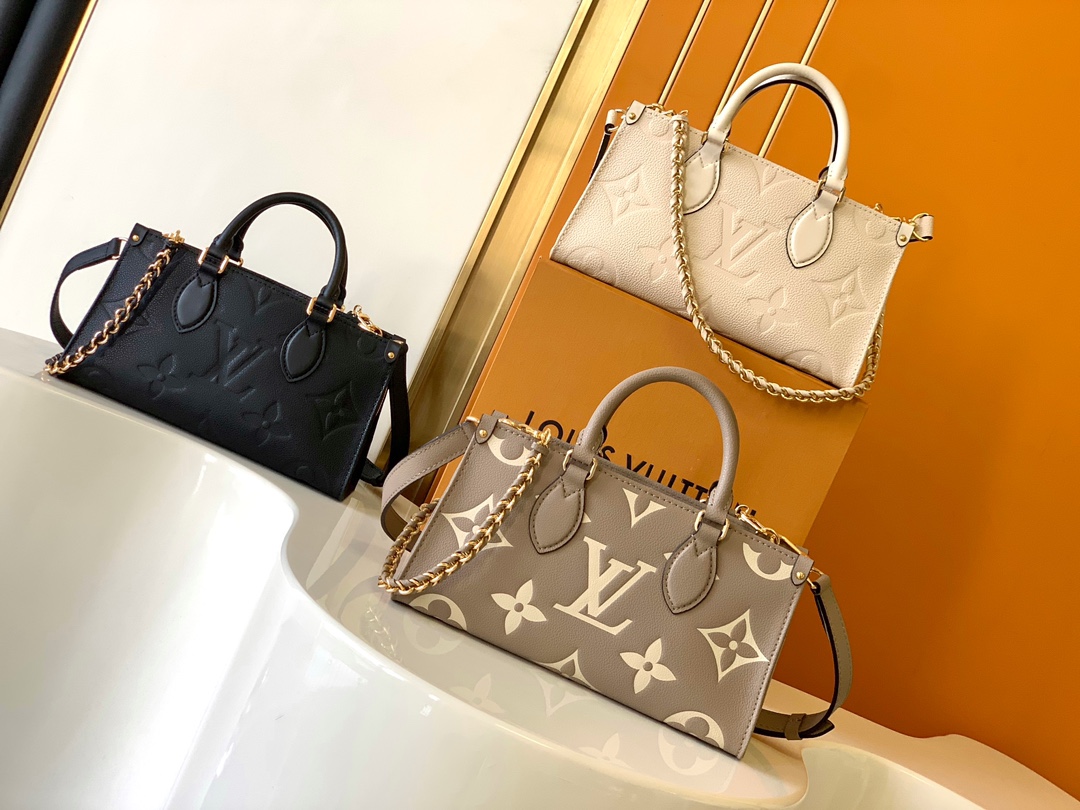 TOP Louis Vuitton LV On The Go Bag Cow Leather 25x13x10 cm- 3 Colour