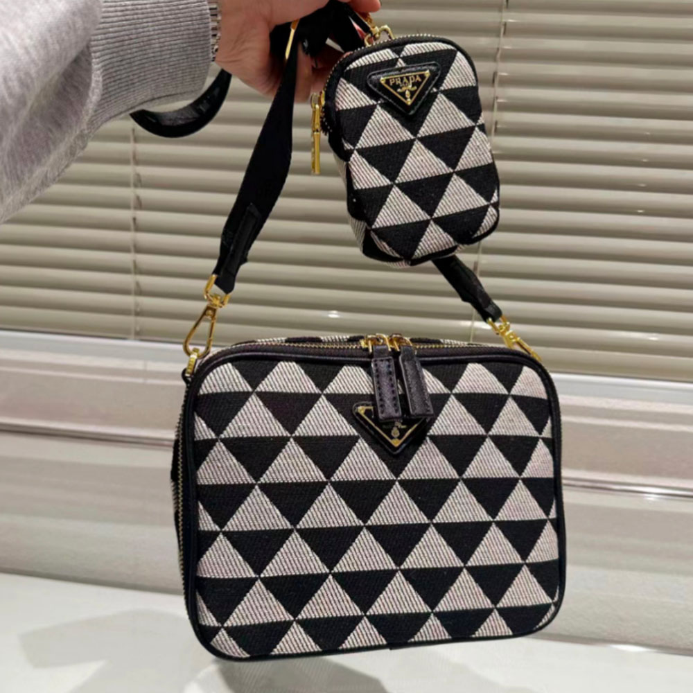 Prada Symbole Jacquard knitted handbag（Replica）