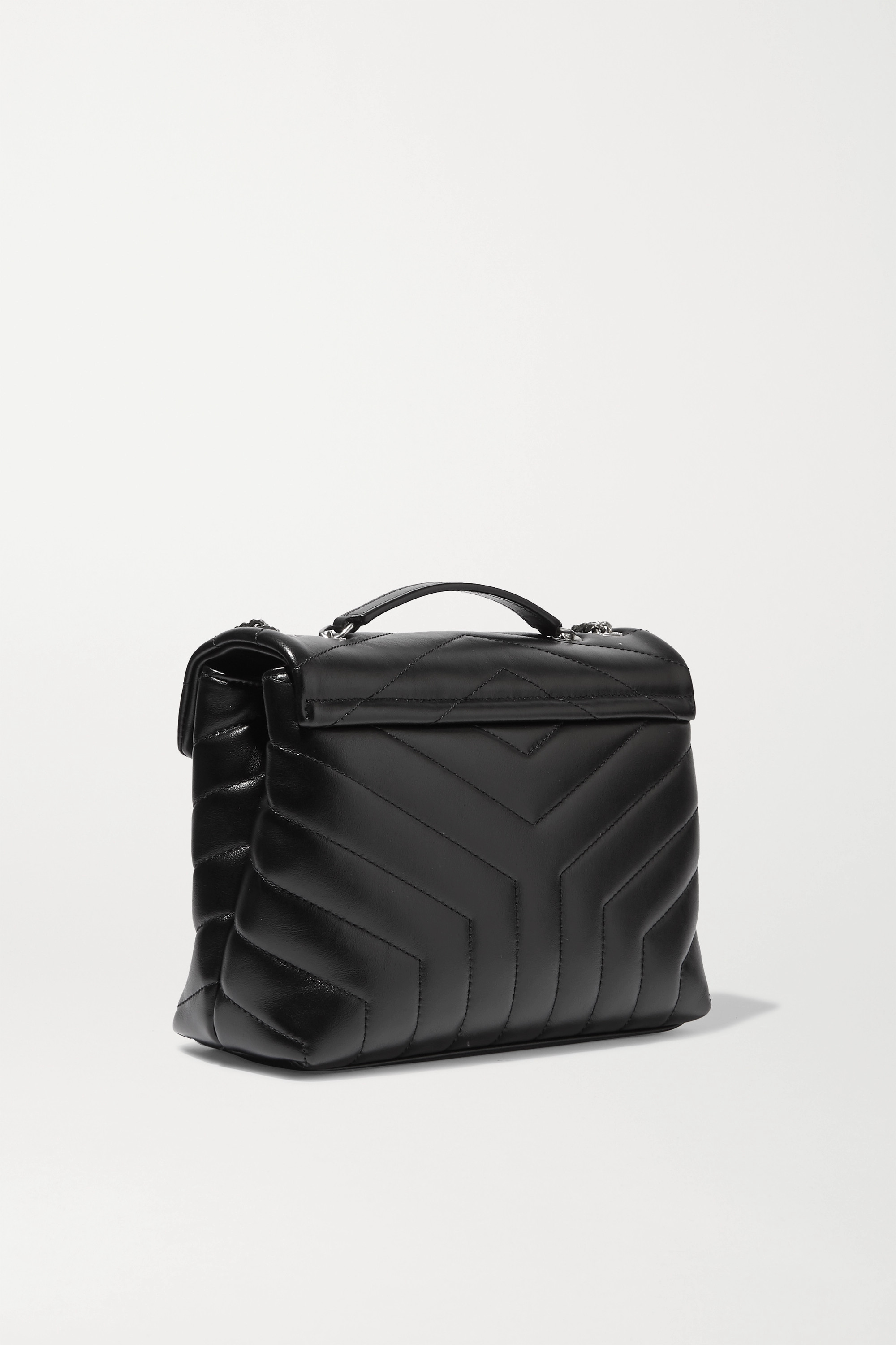SAINT LAURENT Loulou small quilted leather shoulder bag black