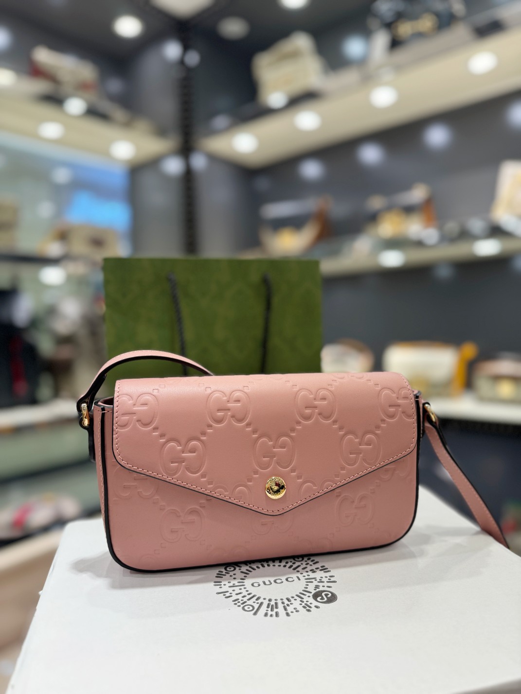 TOP GUCCI Macaron Envelope Bag 21*13.5*3 cm - 4 Colour