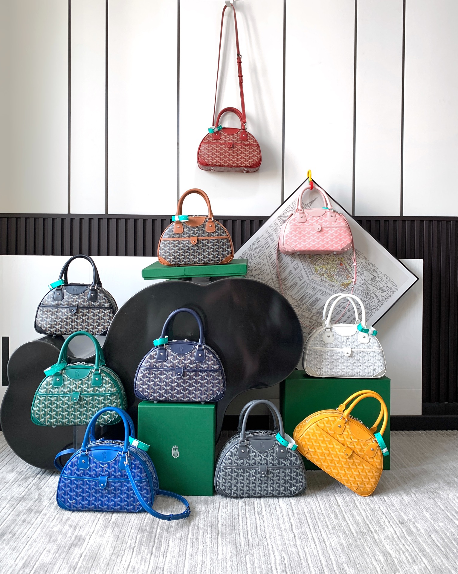 TOP Goyard Bowling Bag 27×27×8.5cm - 10 Color