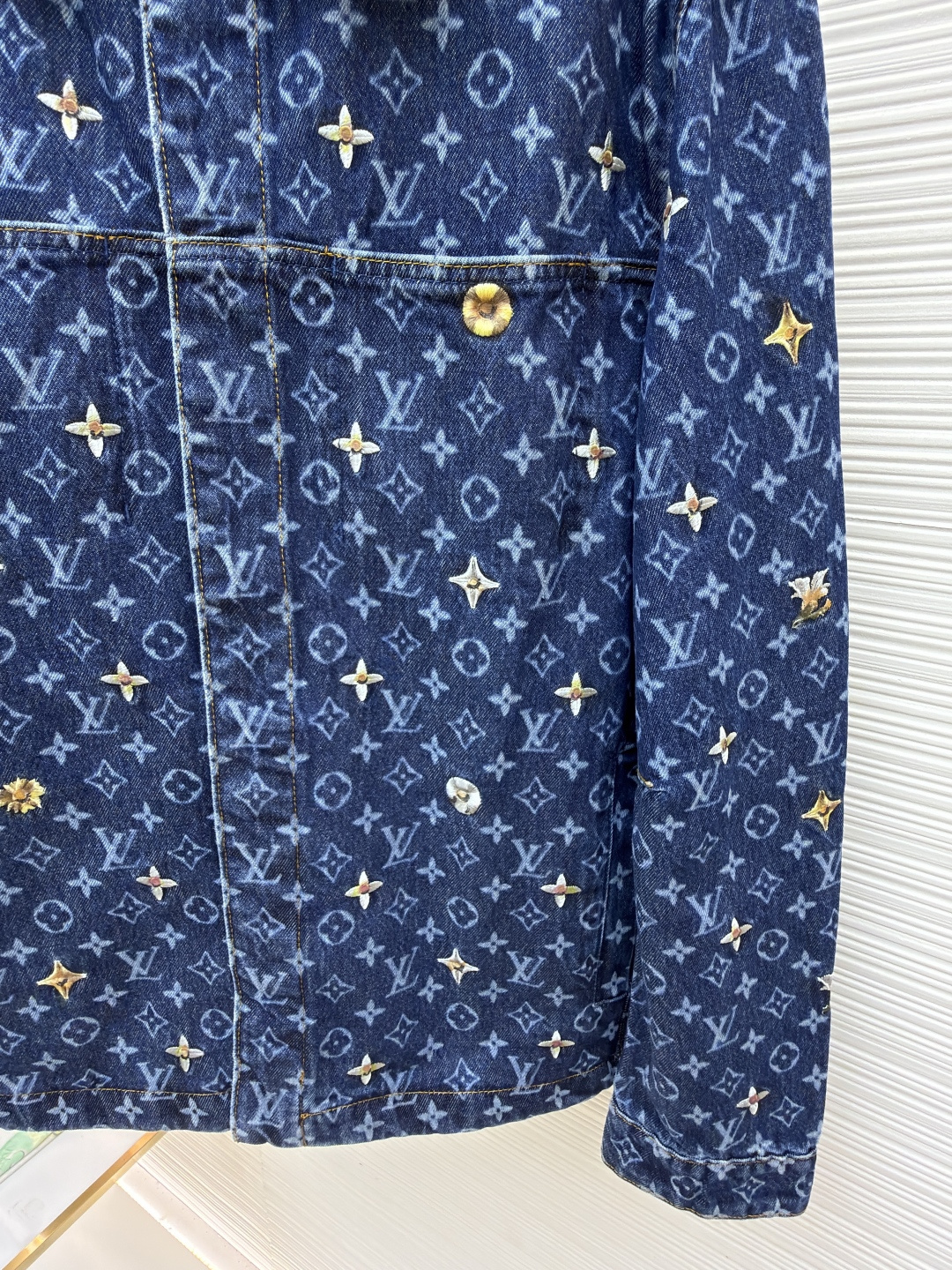 LOUIS VUITTON 字母提花雏菊刺绣牛仔外套