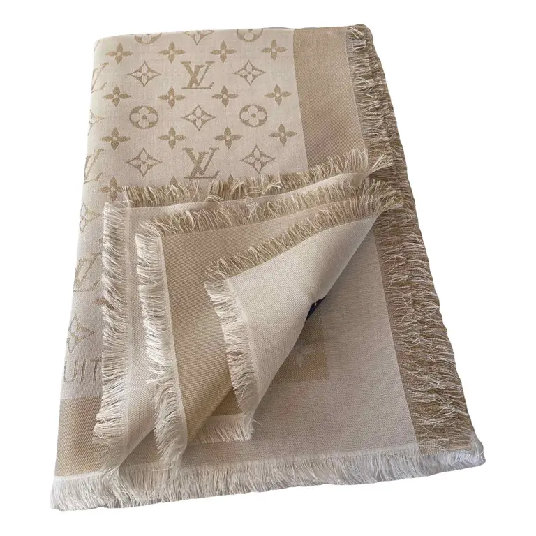 TOP Louis Vuitton LV Silk Scarf  - Khaki