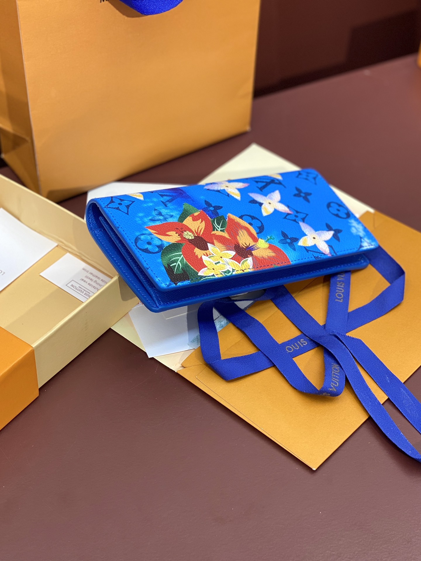 TOP Louis Vuitton LV Monogram Eclipse Wallet 19X10cm - Blue