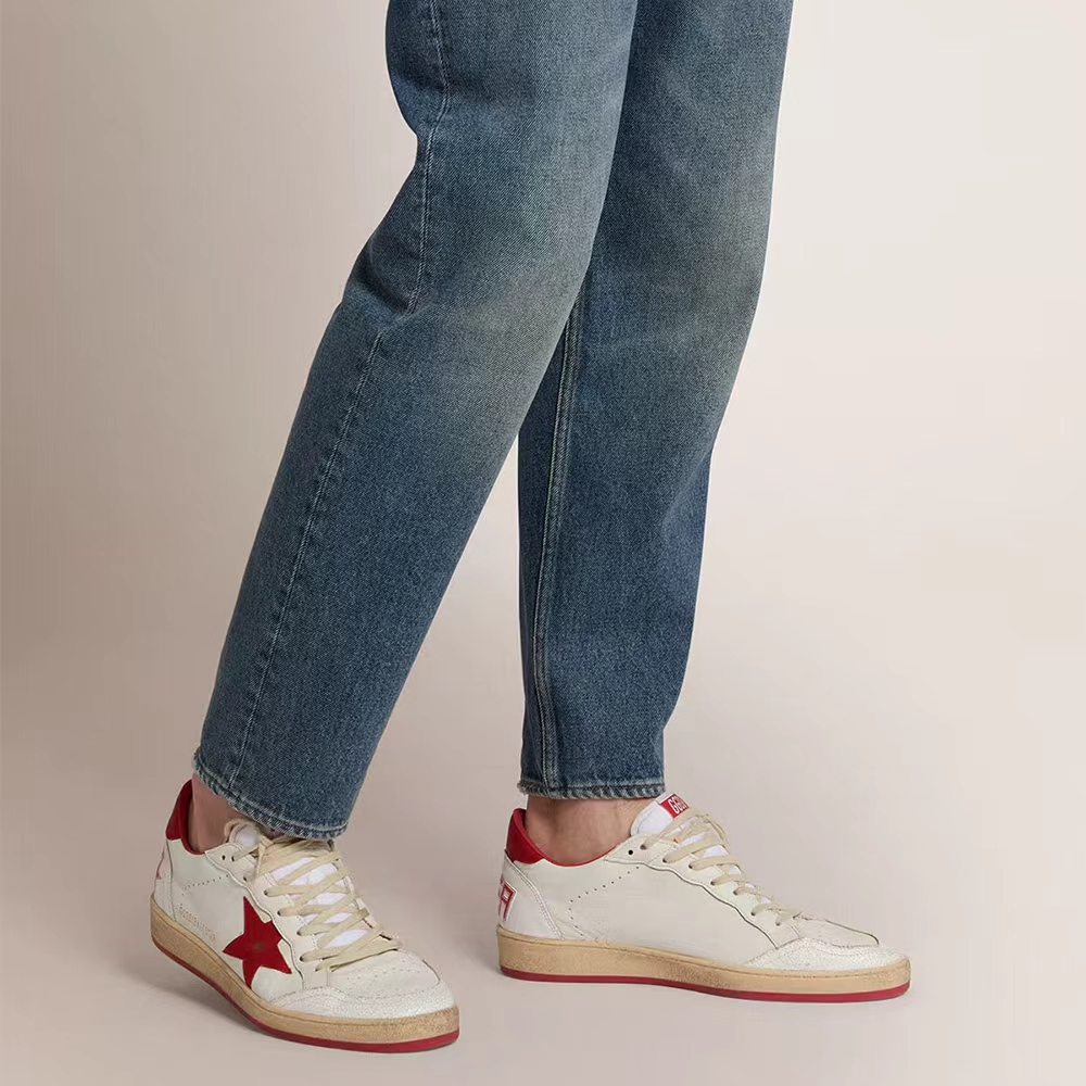 Golden Goose White Leather Ball Star (Replica)