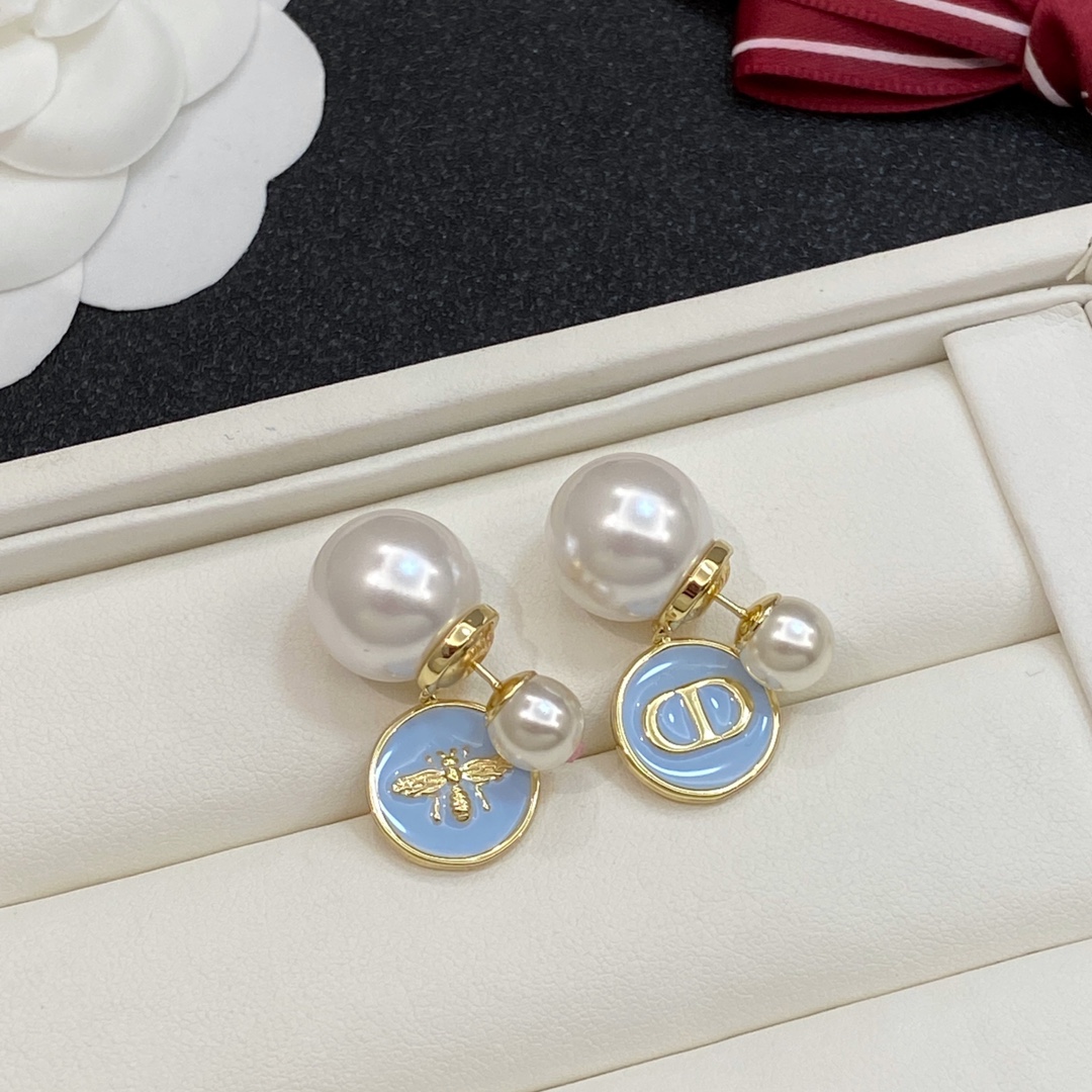 TOP Christian Dior Earrings -Blue
