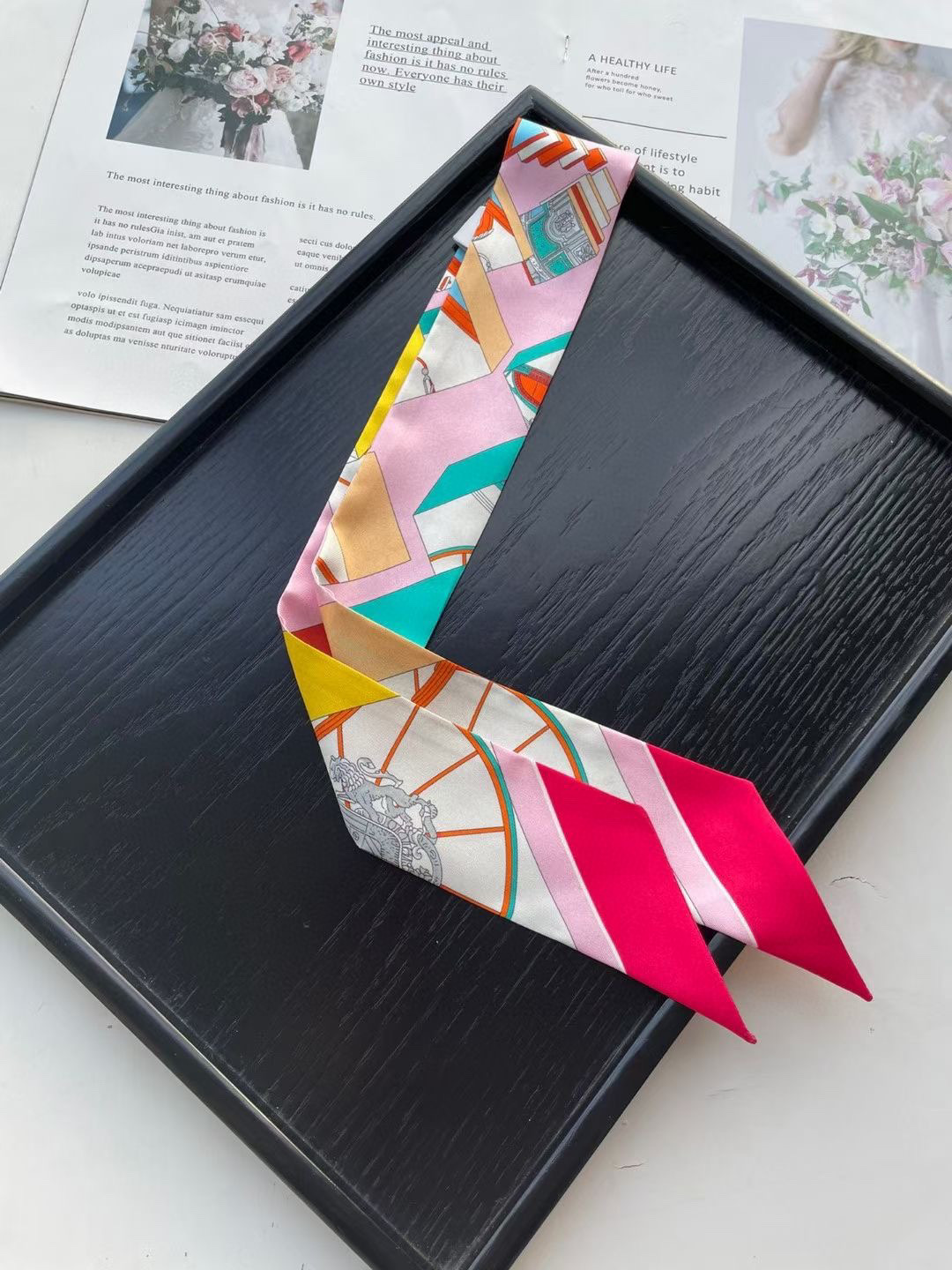 TOP HERMES Twilly Springs Springs Twilly 86 x 5 cm - Four Colours