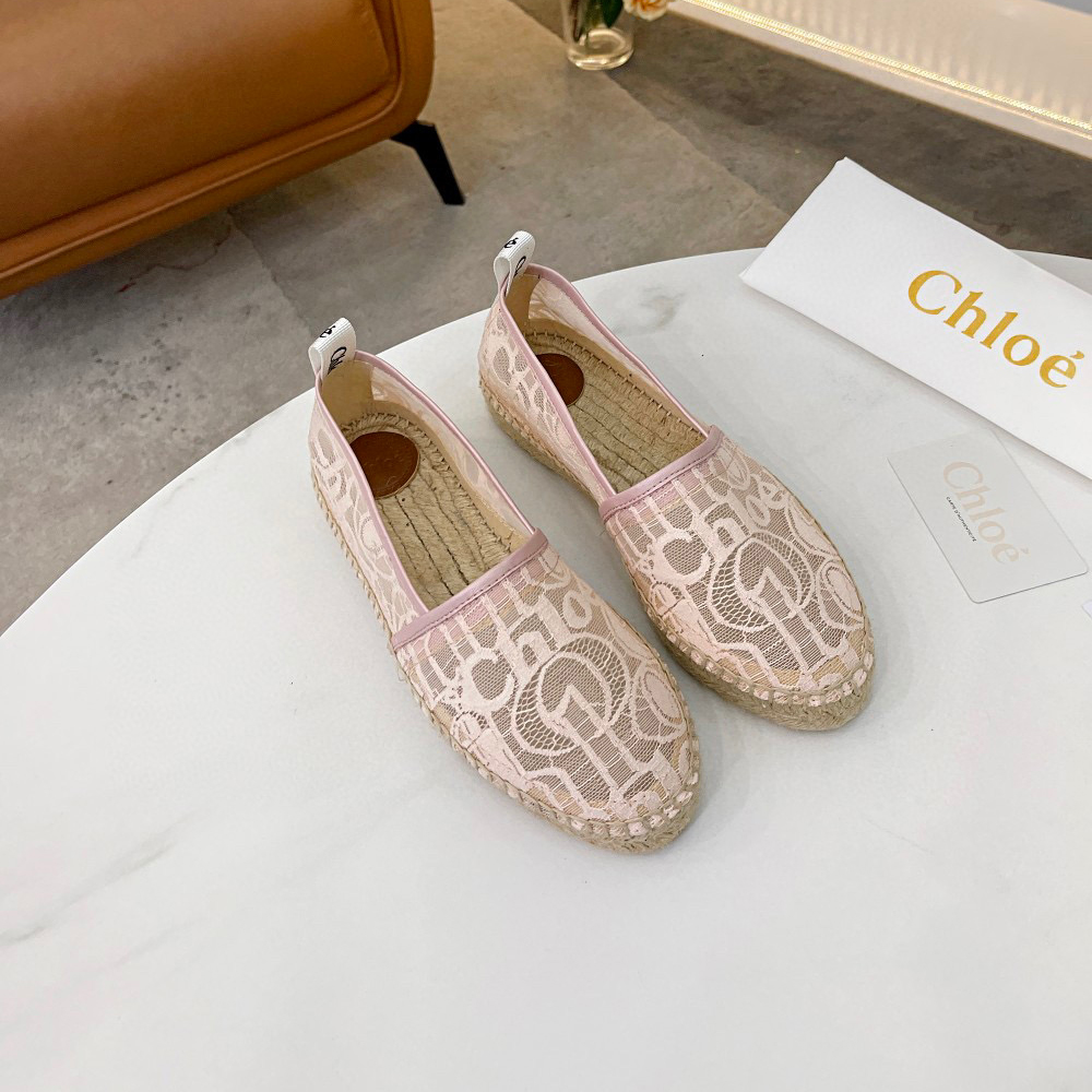 Chloe Woven Straw Stylish Casual Flats Shoes Sandal (Replica)