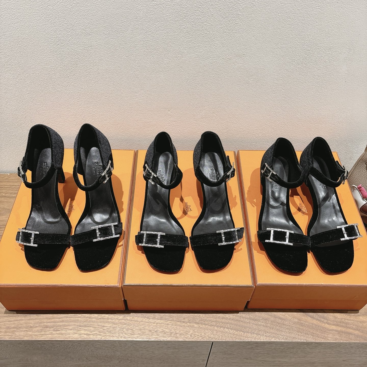 TOP HERMES Eclair 4.5cm/7cm/10.5cm High Heels Shoes - Black