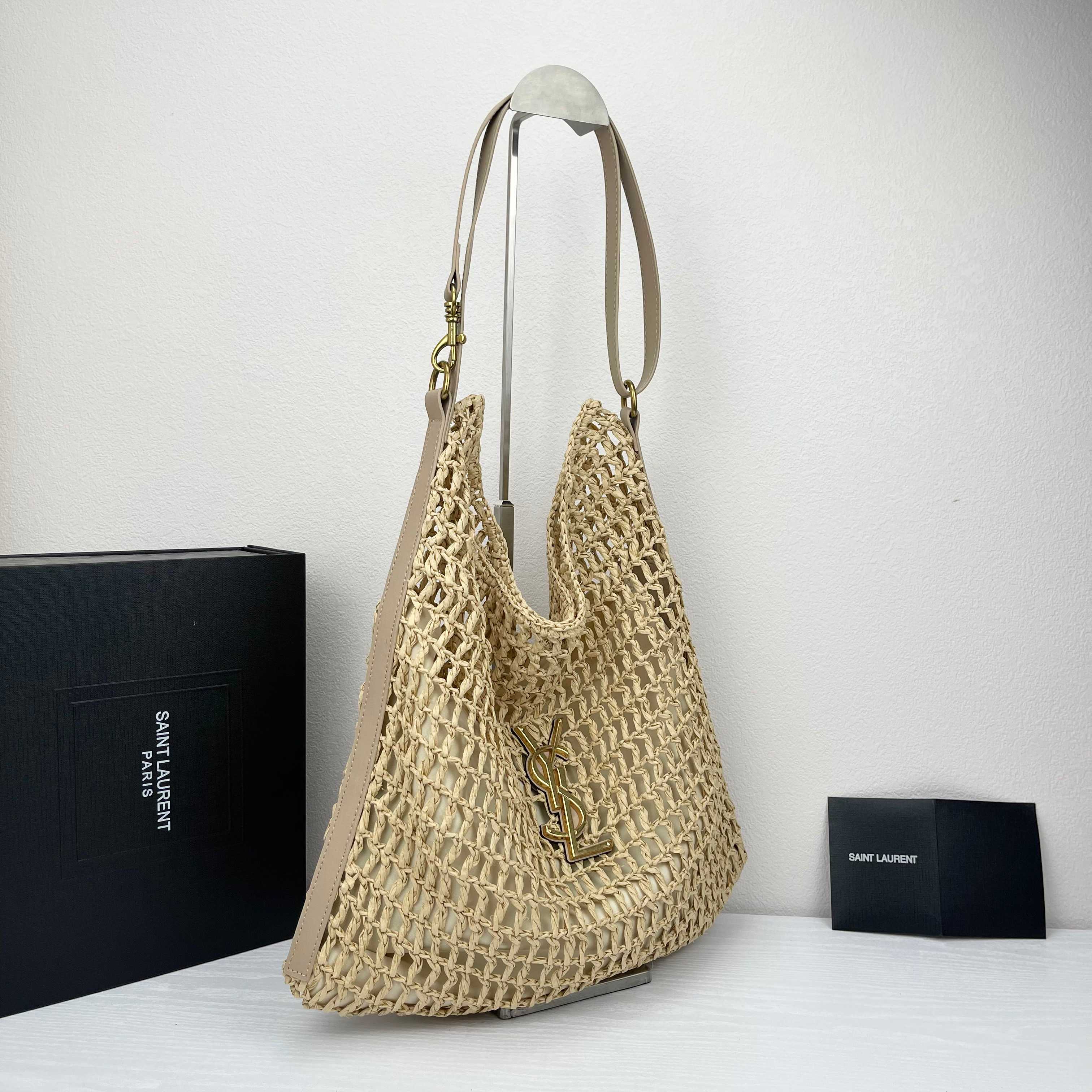 TOP Yves Saint Laurent YSL Woven Shopping Bag 39x40cm - 2 Color