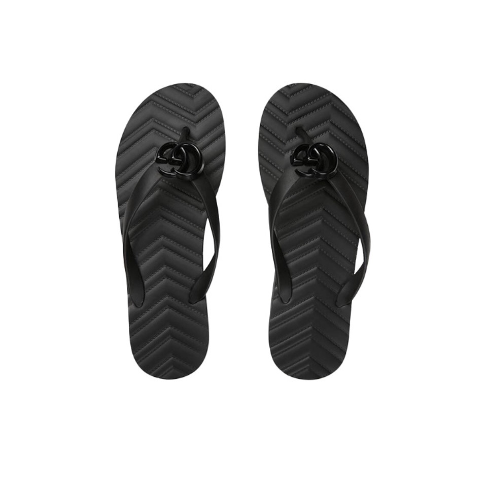 Gucci Shoes V-shaped toe clamp Band drill Slide Sandal (Replica)