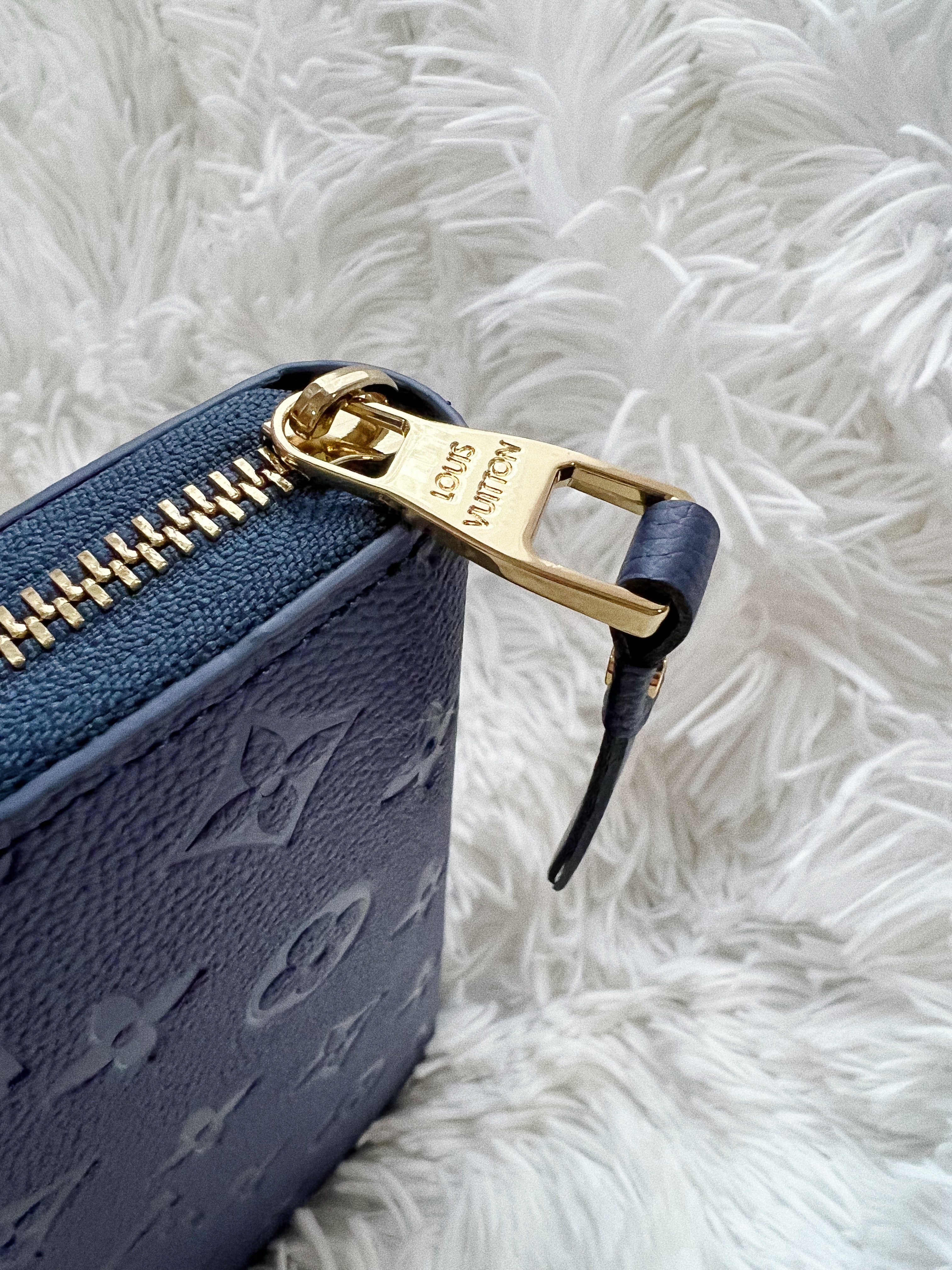 TOP Louis Vuitton LV LV Zippy Empreinte Wallet - Navy Blue